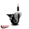 Service Caster 3'' Black Poly Swivel 7/8'' Expanding Stem Caster with Brake SCC-EX20S314-PPUB-BLK-PLB-78 - alternate 4